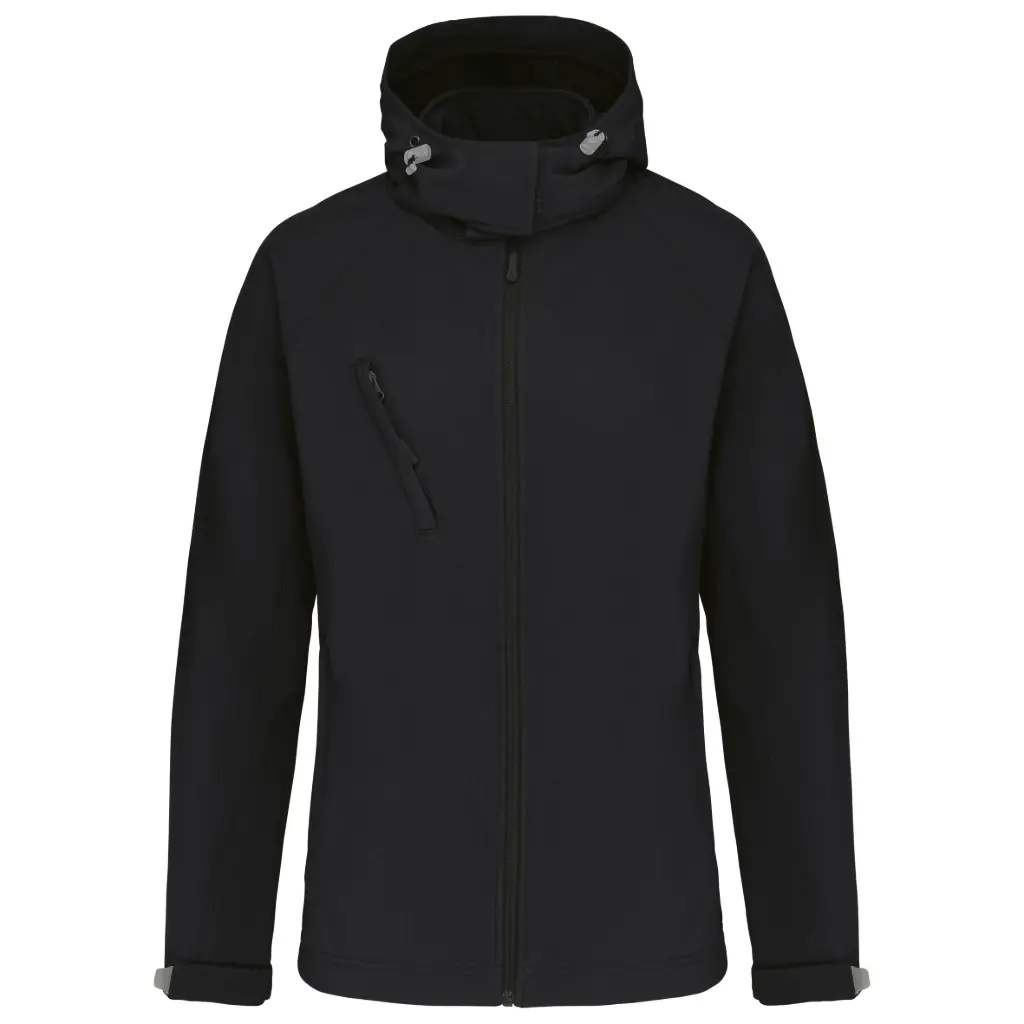 Veste softshell capuche amovible femme (Noir, S)